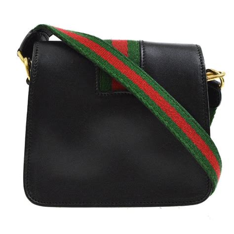 black gucci crossbody with red and green strap|gucci crossbody bag on sale.